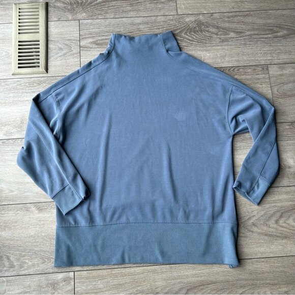 Everyday Sunday Blue  Mockneck Boxy Fit Sweatshirt - Picture 13 of 16